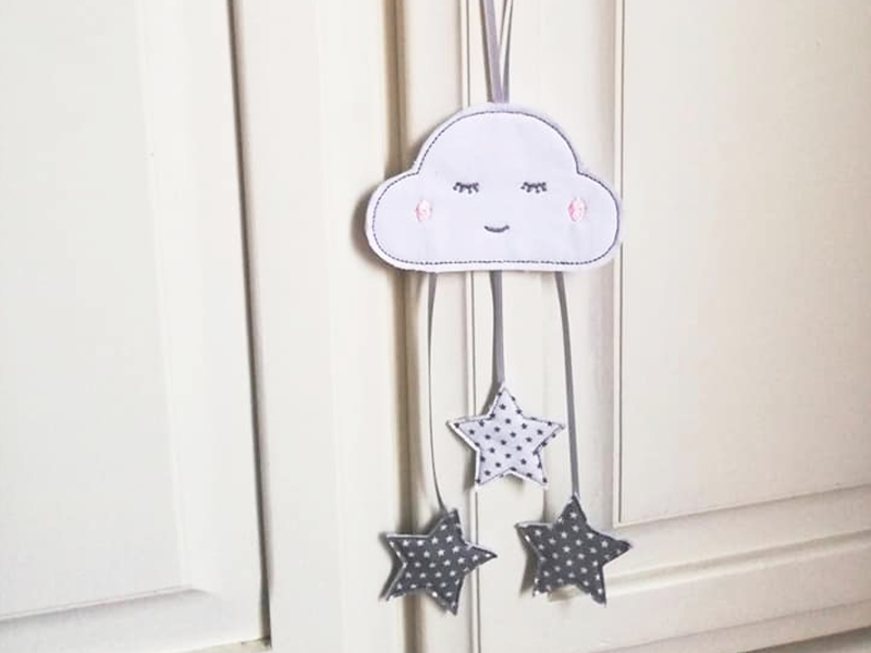 Anhänger Wolke - ITH-Stickdatei
